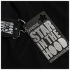 Star In The Hood- NEON PINK LOGO - BLACK SKINNY TEE